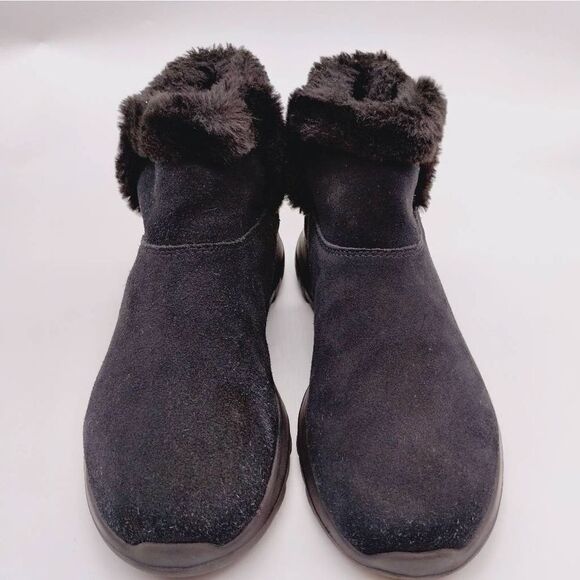 Skechers‎ On The Go Joy Bundle Up Black Suede Booties Womens Size 9 Cushioned - Picture 3 of 8